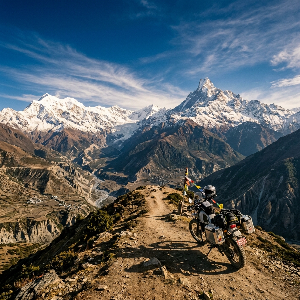 Motorcycle adventure in Himalayas